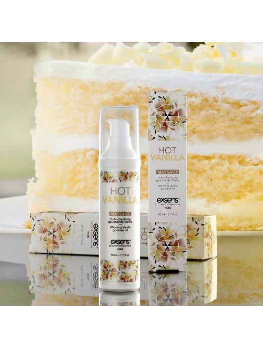 Разогревающее массажное масло с ароматом ванили Gourmet Hot Vanilla - 50 мл. - Exsens - купить с доставкой в Костроме