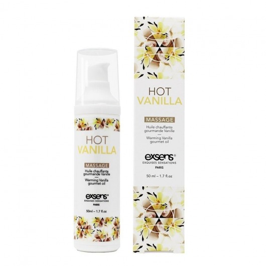 Разогревающее массажное масло с ароматом ванили Gourmet Hot Vanilla - 50 мл. - Exsens - купить с доставкой в Костроме
