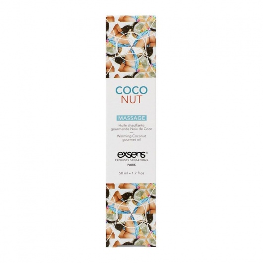 Разогревающее массажное масло с ароматом кокоса Gourmet Coconut - 50 мл. - Exsens - купить с доставкой в Костроме