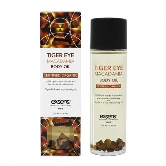 Органическое массажное масло TIGER EYE MACADAMIA - 100 мл. - Exsens - купить с доставкой в Костроме
