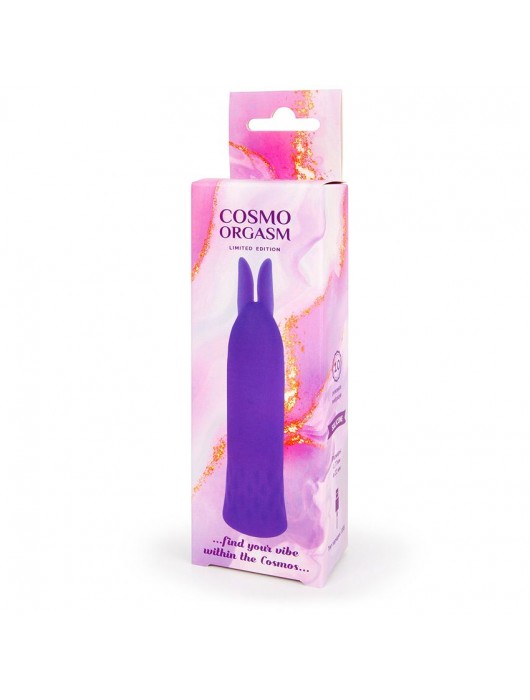 Фиолетовый вибростимулятор в форме зайчика - 10,5 см. - Cosmo