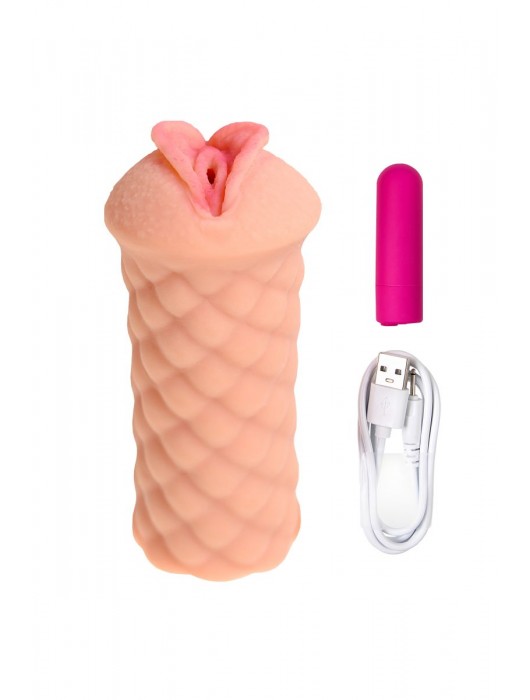 Телесный мастурбатор-вагина Elegance.002 с вибрацией - KOKOS - в Костроме купить с доставкой