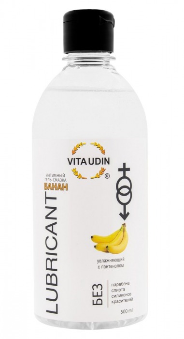 Интимный гель-смазка на водной основе VITA UDIN с ароматом банана - 500 мл. - VITA UDIN - купить с доставкой в Костроме
