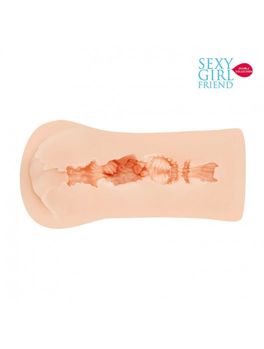 Телесный мастурбатор-вагина со складками на входе - Bior toys - в Костроме купить с доставкой