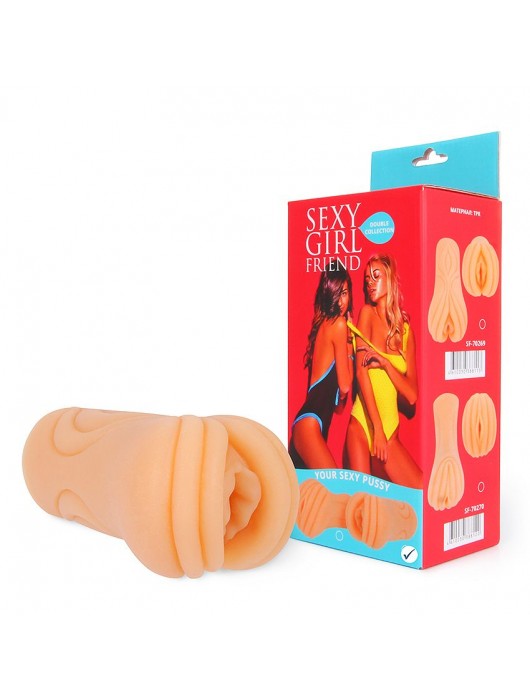 Телесный мастурбатор-вагина со складками на входе - Bior toys - в Костроме купить с доставкой