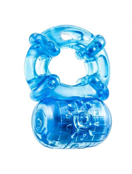 Голубое эрекционное виброкольцо Reusable 5 Function Cock Ring - Blush Novelties - в Костроме купить с доставкой