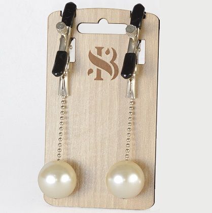 Зажимы на соски с бусинами под жемчуг Pearl - Sitabella - купить с доставкой в Костроме