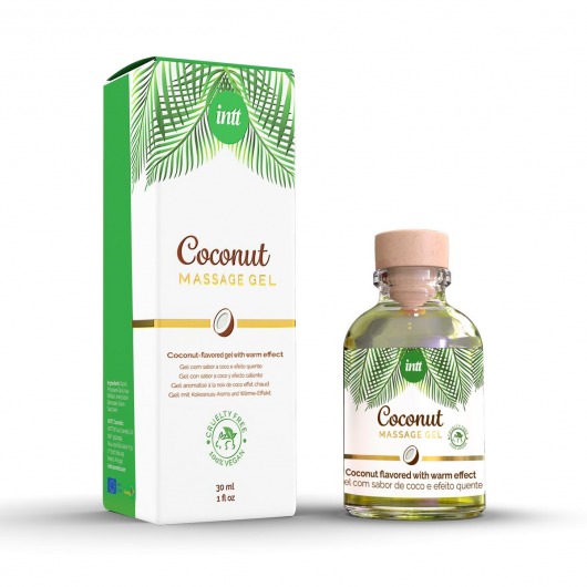 Массажный гель с ароматом кокоса Coconut - 30 мл. - INTT - купить с доставкой в Костроме