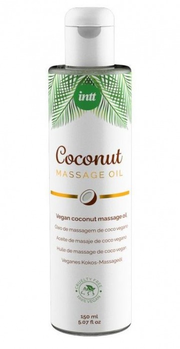 Массажное масло Vegan Coconut - 150 мл. - INTT - купить с доставкой в Костроме