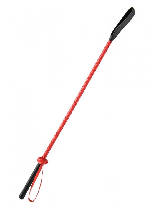 Красно-черный гладкий стек - 71 см. - Fetish Tentation - купить с доставкой в Костроме