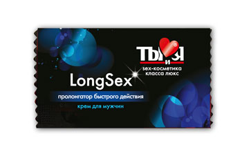 Пролонгирующий крем LongSex в одноразовой упаковке - 1,5 гр. - Биоритм - купить с доставкой в Костроме
