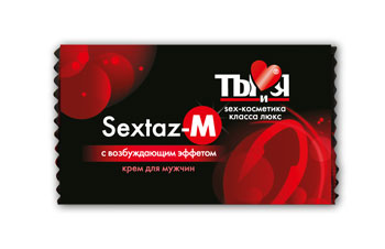 Возбуждающий крем Sextaz-M для мужчин в одноразовой упаковке - 1,5 гр. - Биоритм - купить с доставкой в Костроме