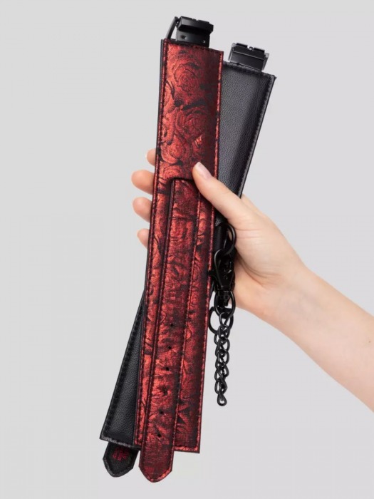 Красно-черные оковы Reversible Faux Leather Ankle Cuffs - Fifty Shades of Grey - купить с доставкой в Костроме