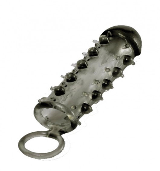 Дымчатая стимулирующая насадка с закрытой головкой SAMURAI PENIS SLEEVE BLACK - 14,5 см. - NMC - в Костроме купить с доставкой