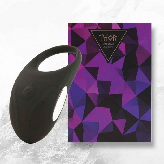 Черное эрекционное виброкольцо Thor Cockring - FeelzToys - в Костроме купить с доставкой