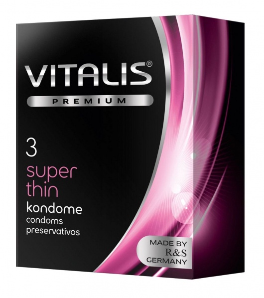 Ультратонкие презервативы VITALIS PREMIUM super thin - 3 шт. - Vitalis - купить с доставкой в Костроме