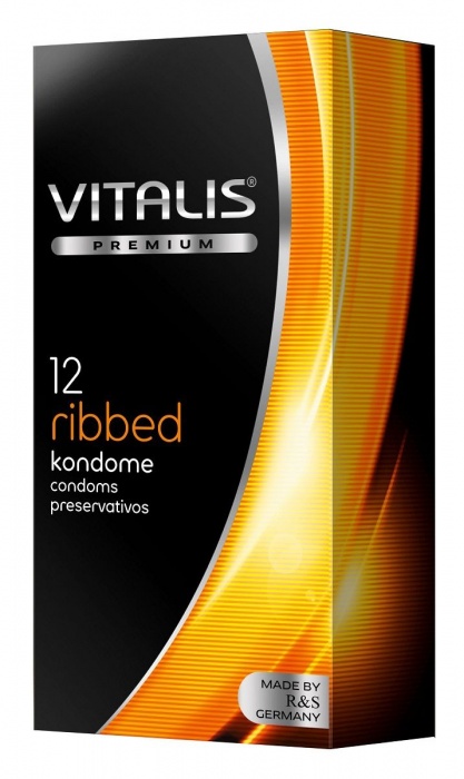 Ребристые презервативы VITALIS PREMIUM ribbed - 12 шт. - Vitalis - купить с доставкой в Костроме