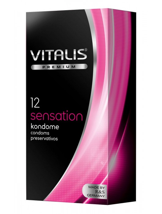 Презервативы VITALIS PREMIUM sensation с пупырышками и кольцами - 12 шт. - Vitalis - купить с доставкой в Костроме