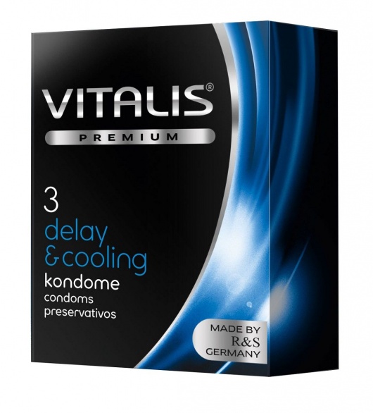 Презервативы VITALIS PREMIUM delay   cooling с охлаждающим эффектом - 3 шт. - Vitalis - купить с доставкой в Костроме