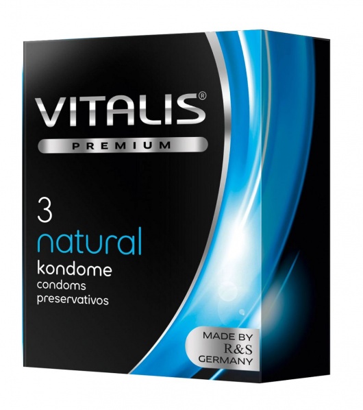 Классические презервативы VITALIS PREMIUM natural - 3 шт. - Vitalis - купить с доставкой в Костроме
