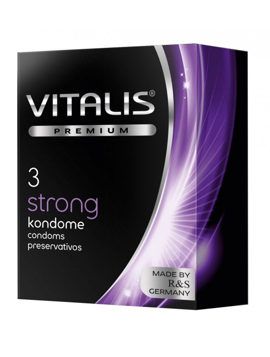Презервативы с утолщенной стенкой VITALIS PREMIUM strong - 3 шт. - Vitalis - купить с доставкой в Костроме
