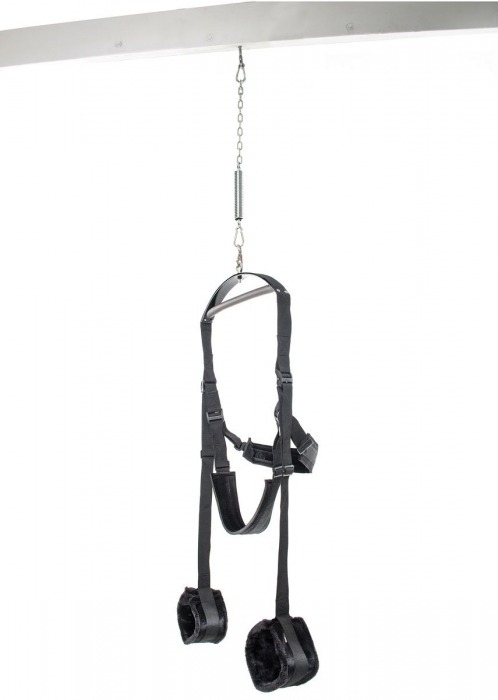 Чёрные секс-качели Spinning Fantasy Swing - Pipedream - купить с доставкой в Костроме