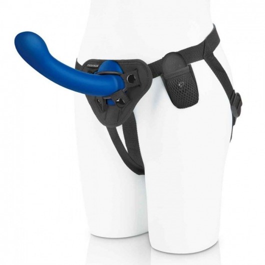 Синяя насадка Remote Control P-Spot G-Spot с черными трусиками - 20 см. - Pegasus - купить с доставкой в Костроме