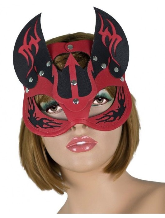 Маска дьяволицы с рожками - LOVETOY (А-Полимер) - купить с доставкой в Костроме