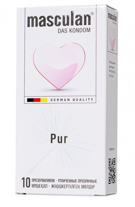 Супертонкие презервативы Masculan Pur - 10 шт. - Masculan - купить с доставкой в Костроме