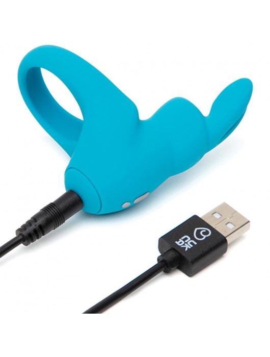 Голубое эрекционное виброкольцо Happy Rabbit Rechargeable Rabbit Cock Ring - Happy Rabbit - в Костроме купить с доставкой