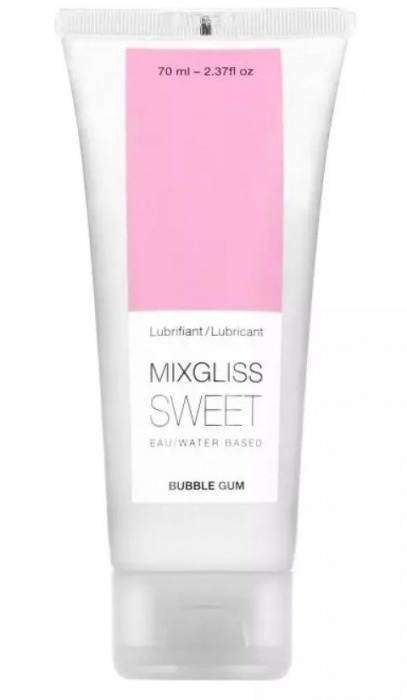Смазка на водной основе Mixgliss Sweet с ароматом бабл-гам - 70 мл. - Mixgliss - купить с доставкой в Костроме