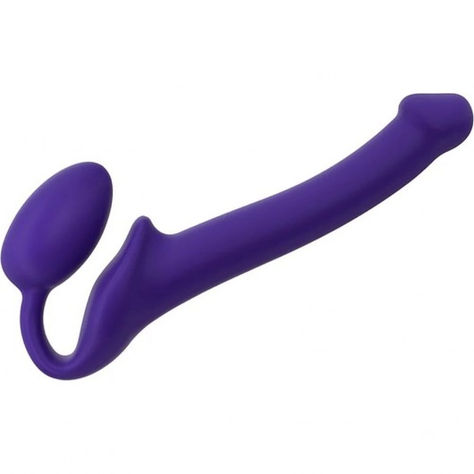 Фиолетовый безремневой страпон Silicone Bendable Strap-On - size S - Strap-on-me - купить с доставкой в Костроме