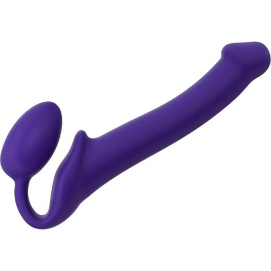 Фиолетовый безремневой страпон Silicone Bendable Strap-On - size M - Strap-on-me - купить с доставкой в Костроме
