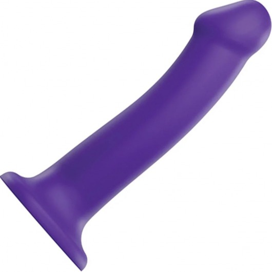 Фиолетовый фаллоимитатор-насадка Strap-On-Me Dildo Dual Density size L - 19 см. - Strap-on-me - купить с доставкой в Костроме