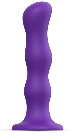Фиолетовая насадка Strap-On-Me Dildo Geisha Balls size XL - Strap-on-me - купить с доставкой в Костроме
