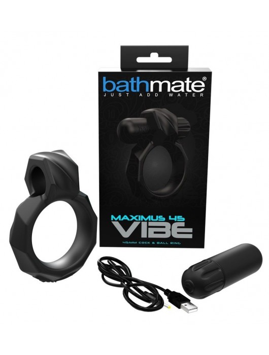 Черное эрекционное виброкольцо Maximus 45 Vibe - Bathmate - в Костроме купить с доставкой