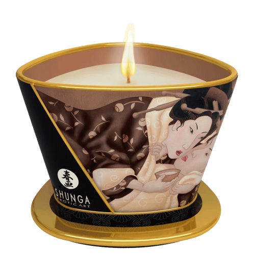 Массажная свеча Intoxicatin Chocolate с ароматом шоколада - 170 мл. - Shunga - купить с доставкой в Костроме
