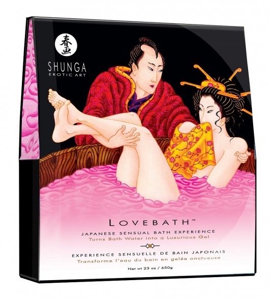 Соль для ванны Lovebath Dragon Fruit, превращающая воду в гель - 650 гр. - Shunga - купить с доставкой в Костроме