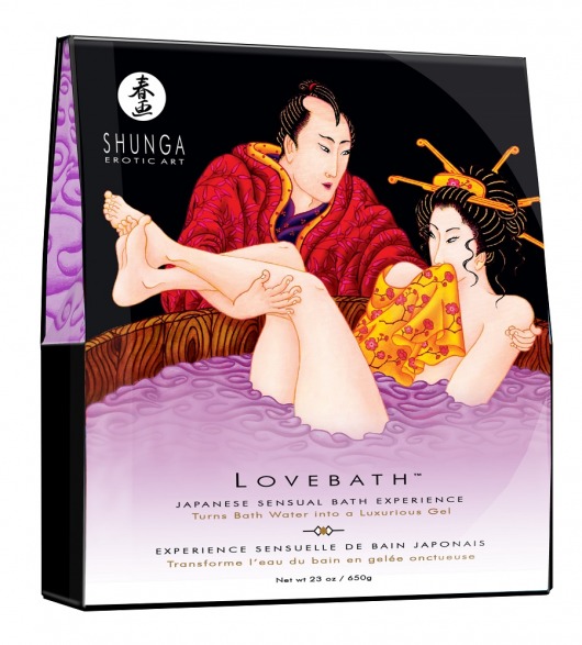 Соль для ванны Lovebath Sensual lotus, превращающая воду в гель - 650 гр. - Shunga - купить с доставкой в Костроме
