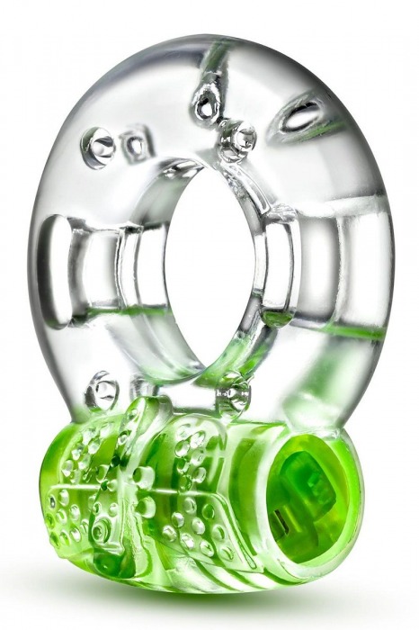Зеленое эрекционное виброкольцо Arouser Vibrating C-Ring - Blush Novelties - в Костроме купить с доставкой