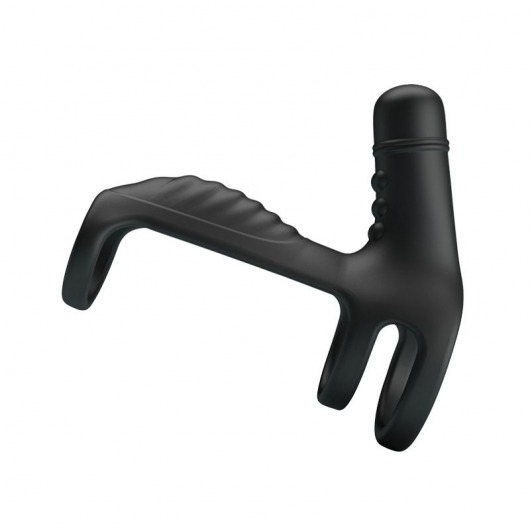 Черная вибронасадка на пенис Vibrating Penis Sling - Baile - в Костроме купить с доставкой