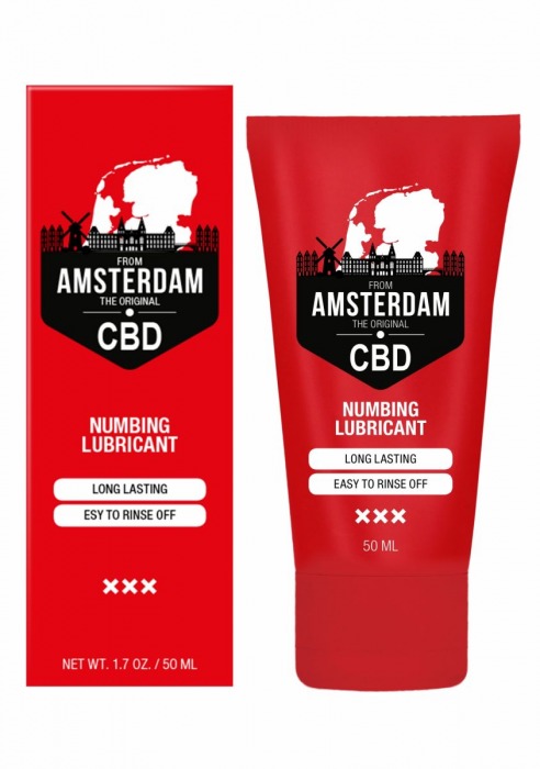 Пролонгирующий лубрикант Numbing CBD from Amsterdam - 50 мл. - Shots Media BV - купить с доставкой в Костроме