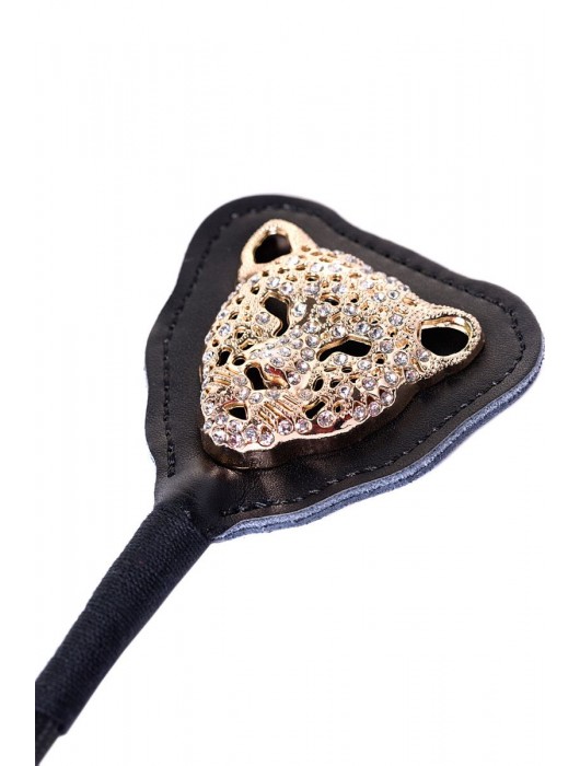 Чёрный стек с фигуркой леопарда на наконечнике - 21 см. - ToyFa - купить с доставкой в Костроме