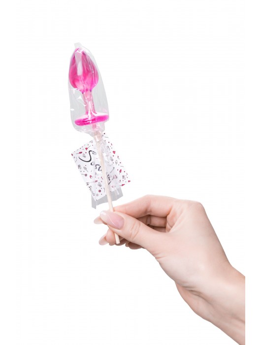 Розовый леденец  в форме анальной втулки со вкусом айриш крим - 29 гр. - Sosuчki - купить с доставкой в Костроме