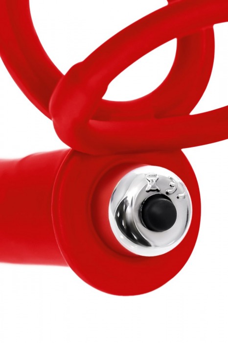 Красная насадка на пенис для двойного проникновения - 19 см. - ToyFa - купить с доставкой в Костроме
