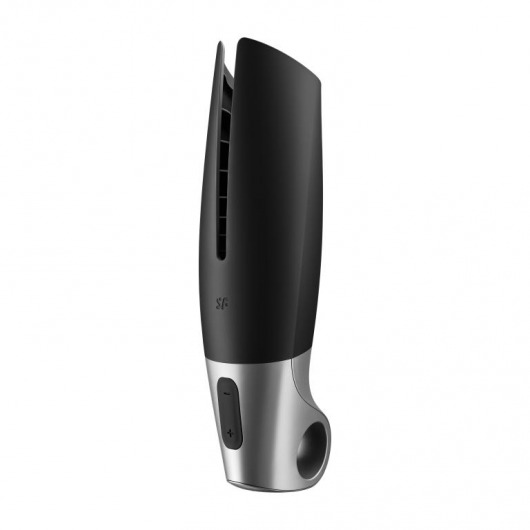 Черный мастурбатор с вибрацией Power Masturbator - Satisfyer - в Костроме купить с доставкой