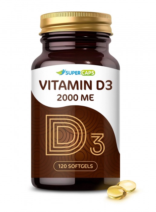 Пищевая добавка SuperCaps VITAMIN D3 2000 ME - 120 капсул - SuperCaps - купить с доставкой в Костроме