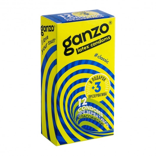 Классические презервативы с обильной смазкой Ganzo Classic - 15 шт. - Ganzo - купить с доставкой в Костроме