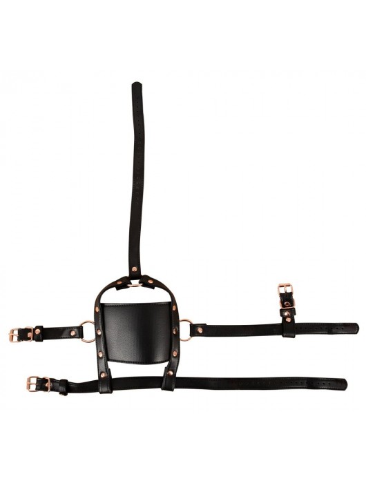 Черный намордник с кляпом-шаром Head Harness With A Gag - Orion - купить с доставкой в Костроме