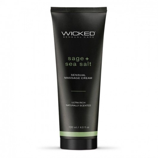 Массажный легкий крем WICKED Sage plus Sea Salt - 120 мл. - Wicked - купить с доставкой в Костроме